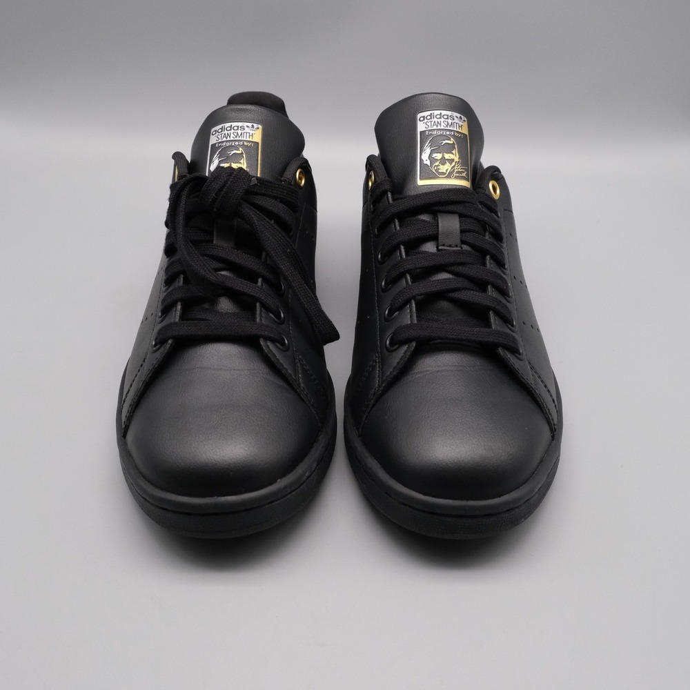 Adidas Stan Smith Sneakers Women Size 9 Black Gold FX5646 Primegreen - Picture 2 of 12